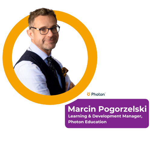 Marcin Pogorzelski prowadzący warsztaty Photon